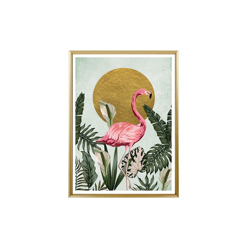 TROPICAL FLAMINGO/45x60,Picture with Frame