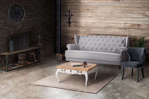 Living room with sofa and table