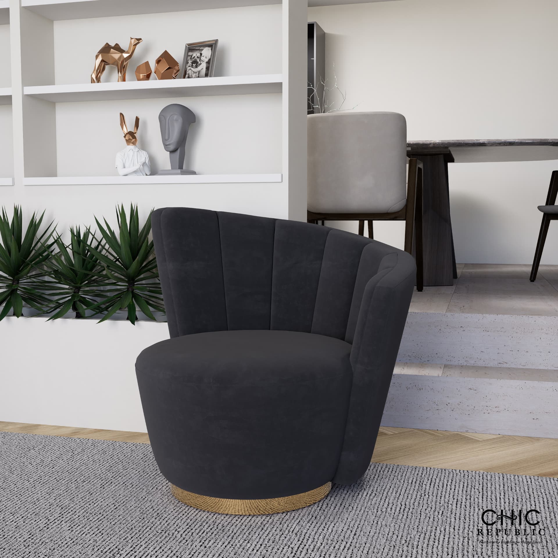 ANGELWING/R-1,1 Seater Swivel Sofa-6
