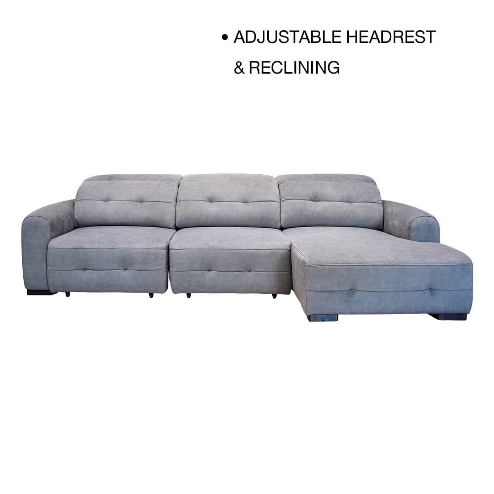 BRICK/L,โซฟาปรับขยายที่นั่งได้ตัว L ด้านซ้าย/ไฟฟ้า