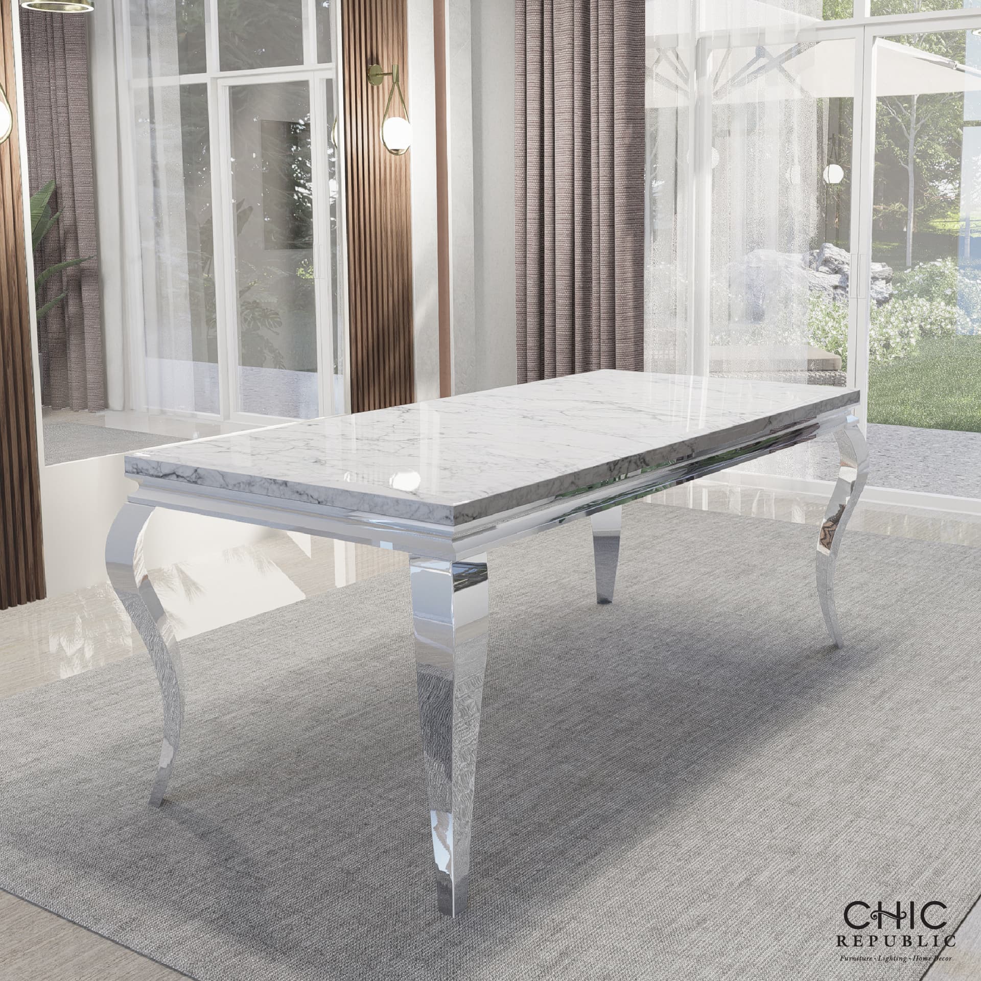 SANTIAGO-CH/180 MARBLE,Dining Table-7