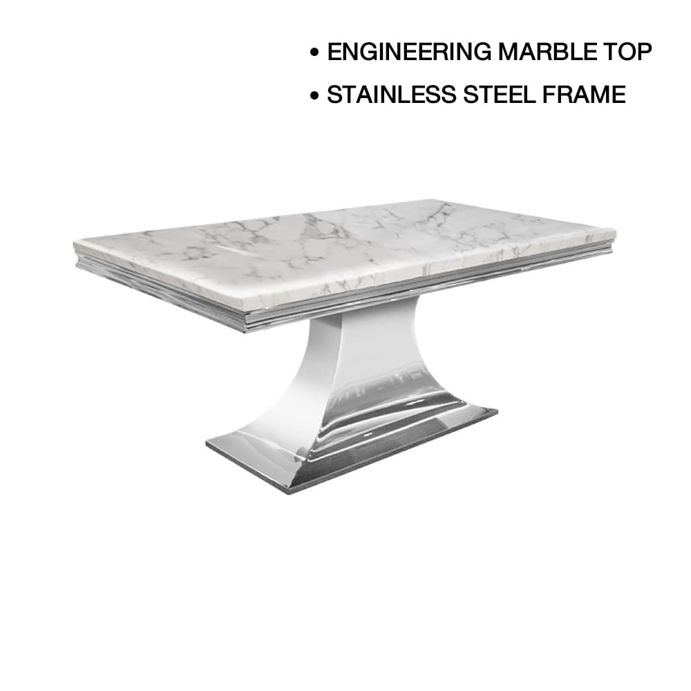 HERNANDEZ-CH/180 MARBLE,โต๊ะอาหาร
