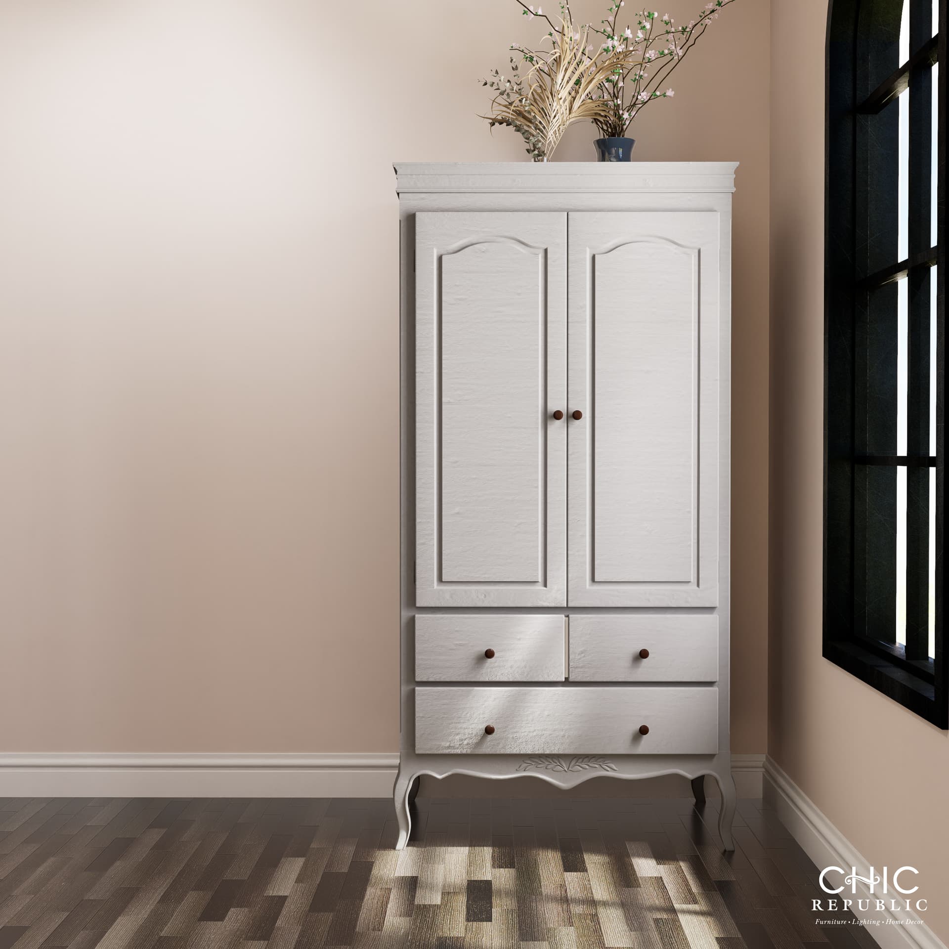 SARITA/2,ตู้เสื้อผ้า 2 บานเปิดและ 3 ลิ้นชัก-7