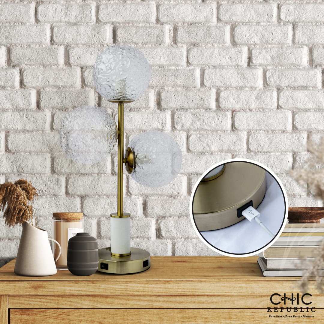 TIA/3-USB,โคมไฟตั้งโต๊ะพร้อมที่ชาร์จ USB-5