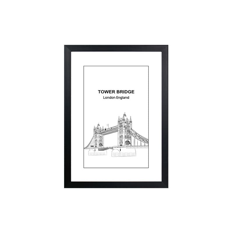 TOWER BRIDGE/45x60,Picture with Frame