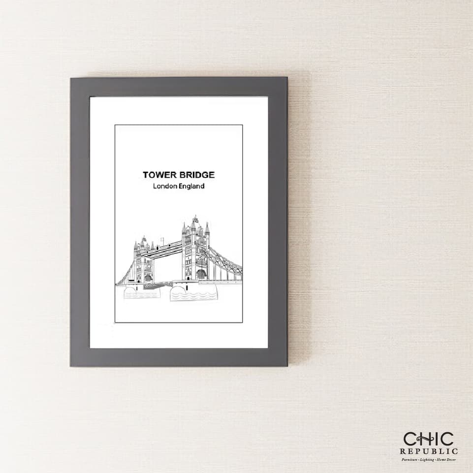 TOWER BRIDGE/45x60,Picture with Frame-2