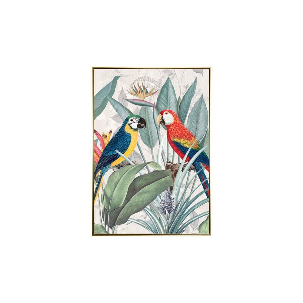 PARROT PAIR-A/50x70,ภาพติดฝาผนัง