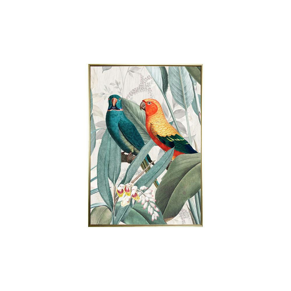PARROT PAIR-B/50x70,Picture with Frame