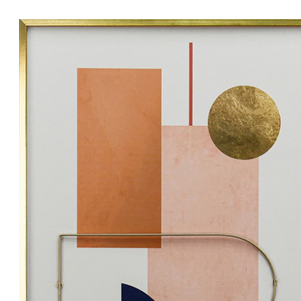 TRIGENO-B/45x60,3D and Metal Picture with Frame-2