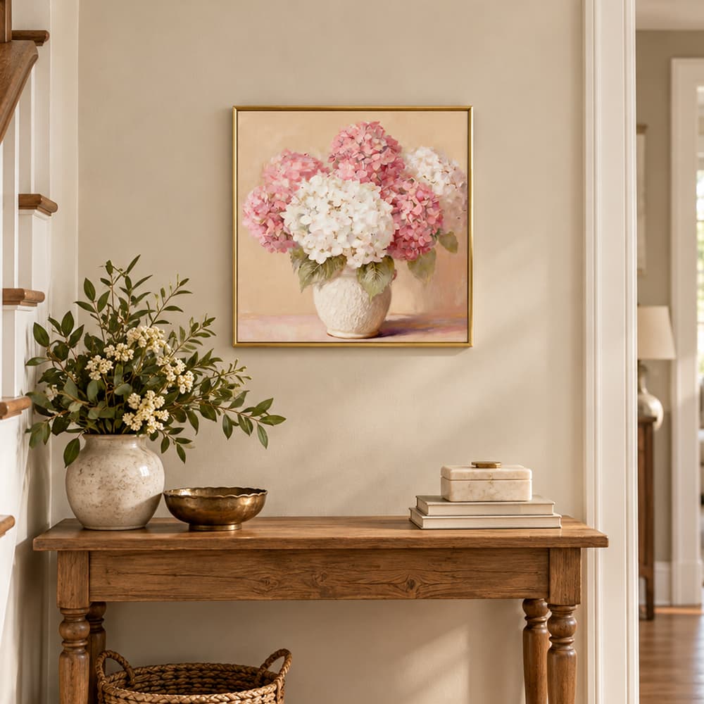BLUSH WEAVE/40x40,Picture with Frame