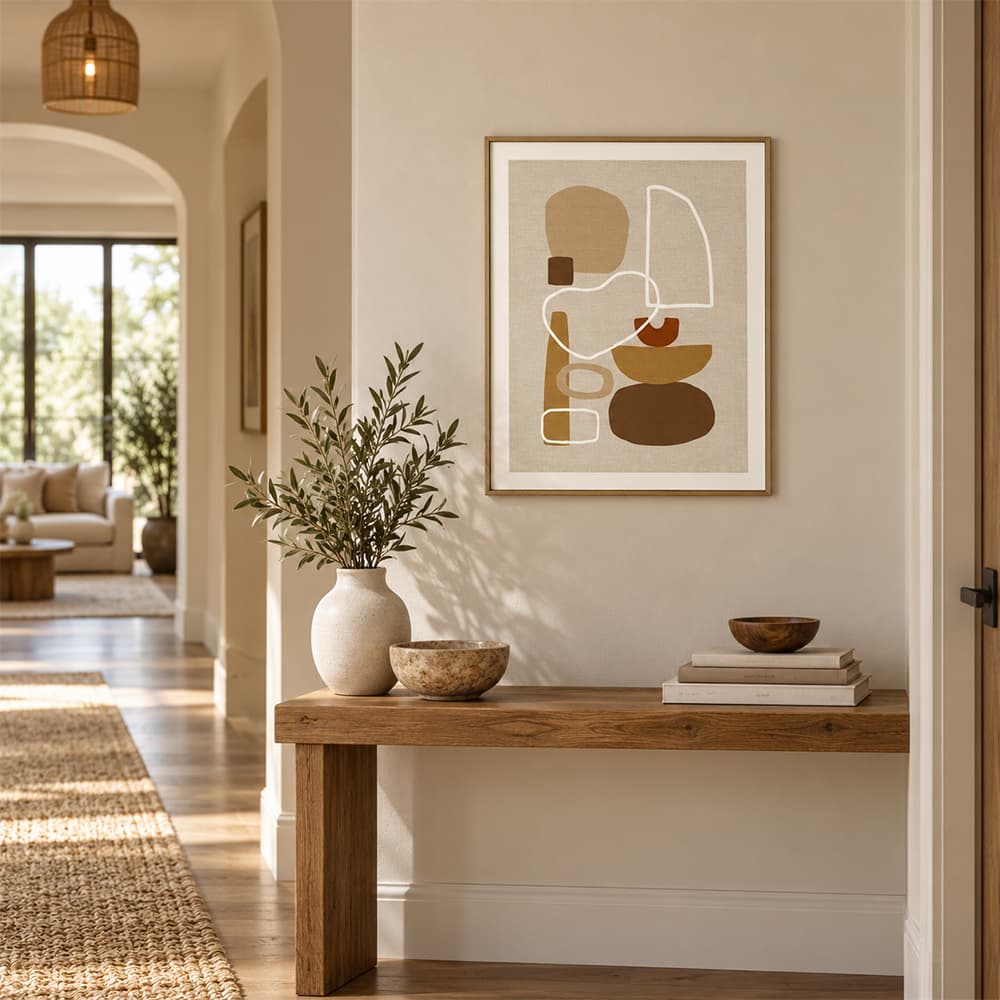 TAUPE A/40x50,Picture with Frame