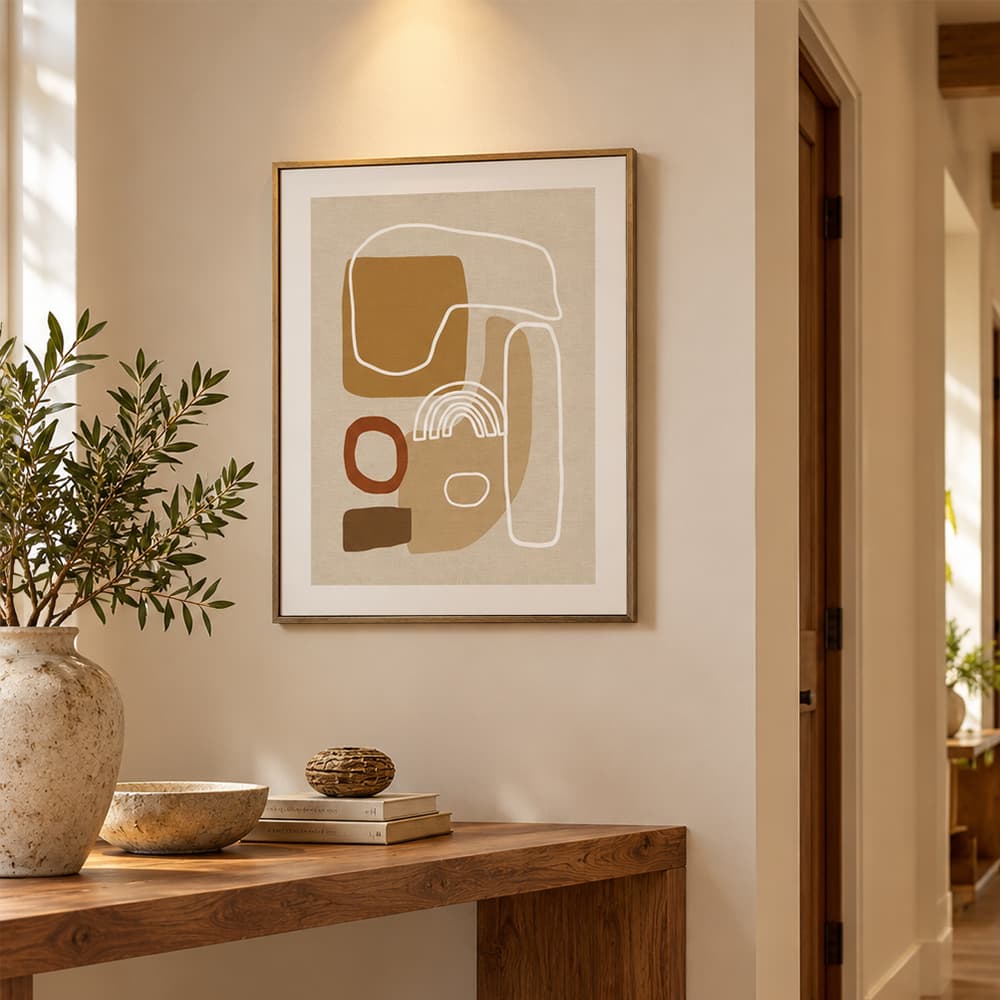 TAUPE B/40x50,Picture with Frame