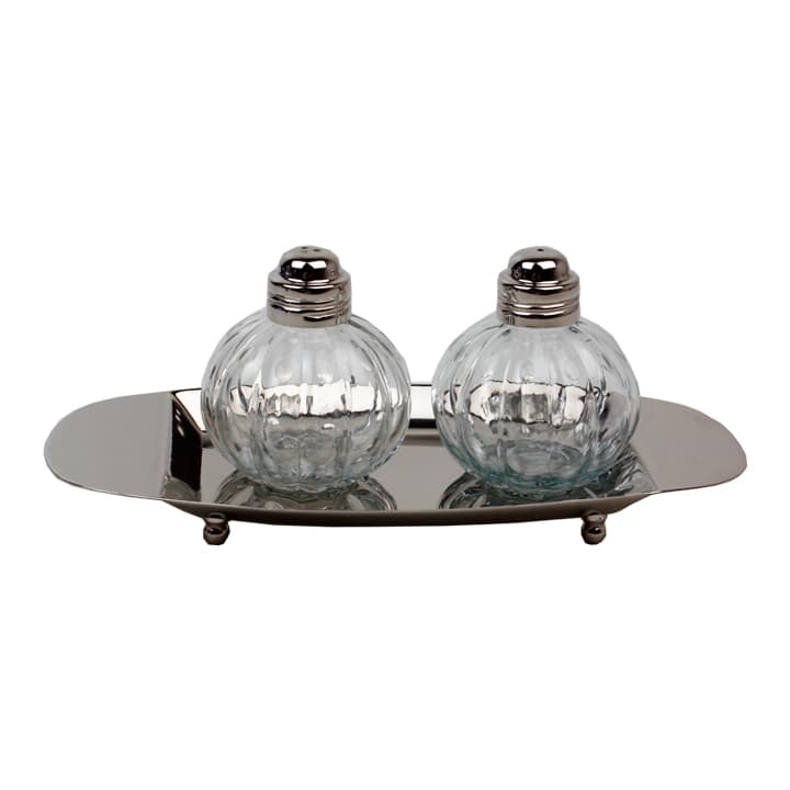 NATHAN,ชุดภาชนะบรรจุเกลือและพริกไทยพร้อมถาดวาง