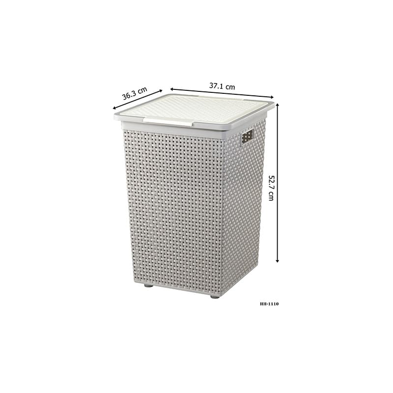 ตะกร้าซักผ้า สีเทา-2