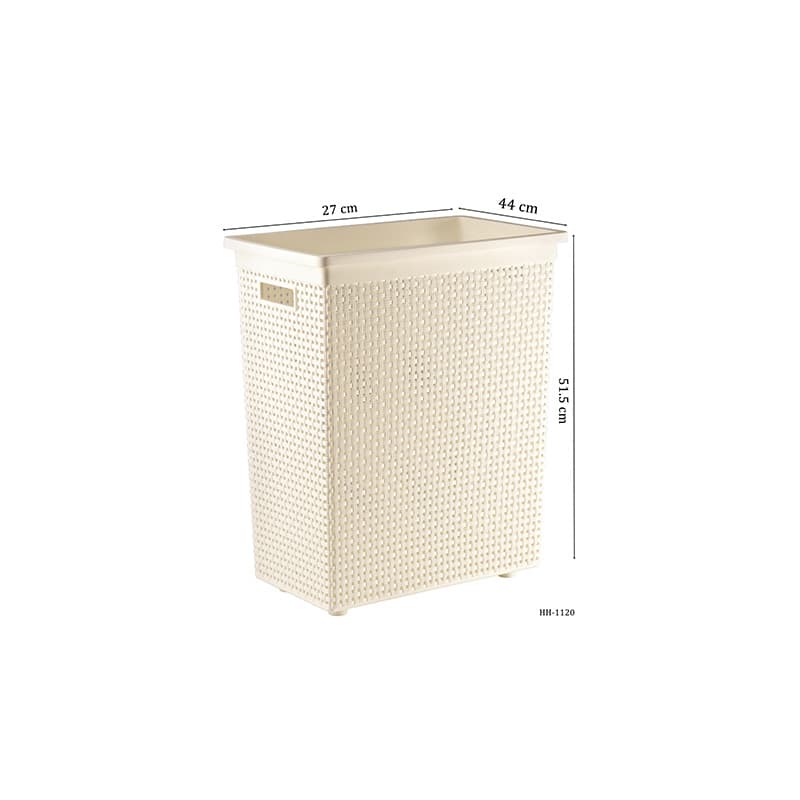 ตะกร้าซักผ้า สีครีม-2