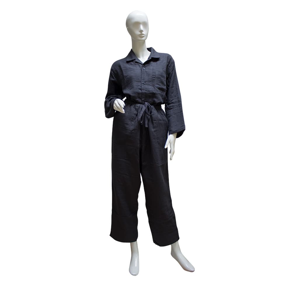 CHPAJ001GY ชุดนอนคอปก(เทา) แขนยาว-ขายาว ราจ-3