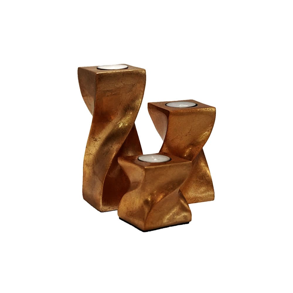 SET3 SPIRAL CANDLE HOLDER SPCH-3(PG)