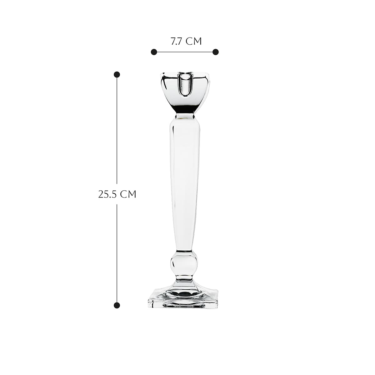 โบฮีเมี่ยน เชิงเทียนเสาเกลี้ยงกลาง 25 ซม.-3