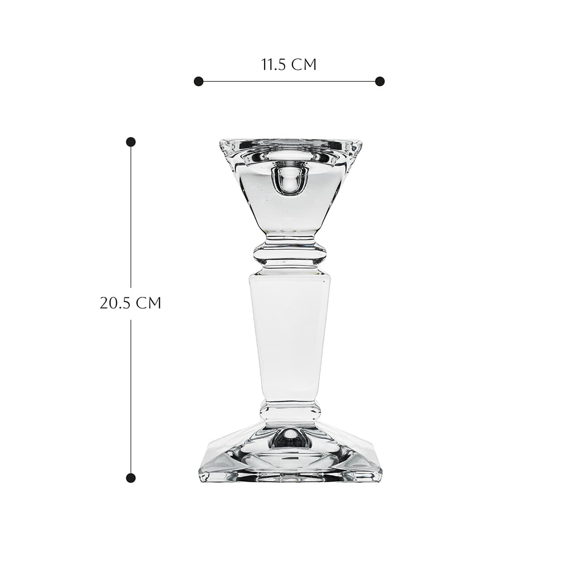 โบฮีเมี่ยน เชิงเทียนเสาสี่เหลี่ยมเกลี้ยงเล็ก 20 ซม-3