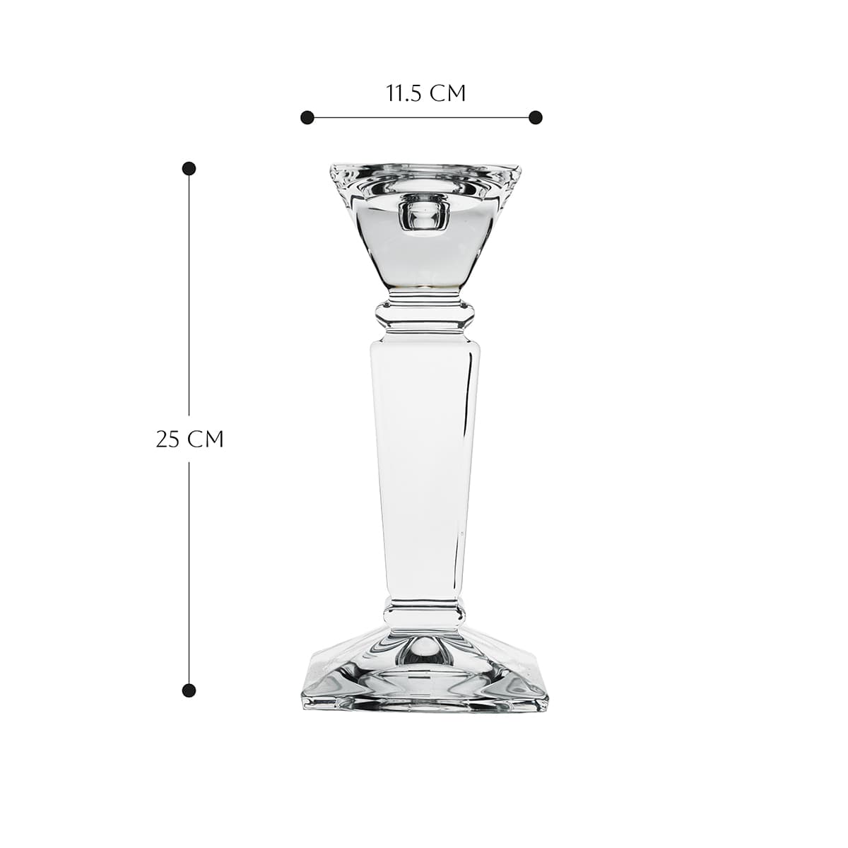 โบฮีเมี่ยน เชิงเทียนเสาสี่เหลี่ยมเกลี้ยงใหญ่ 25 ซม-3