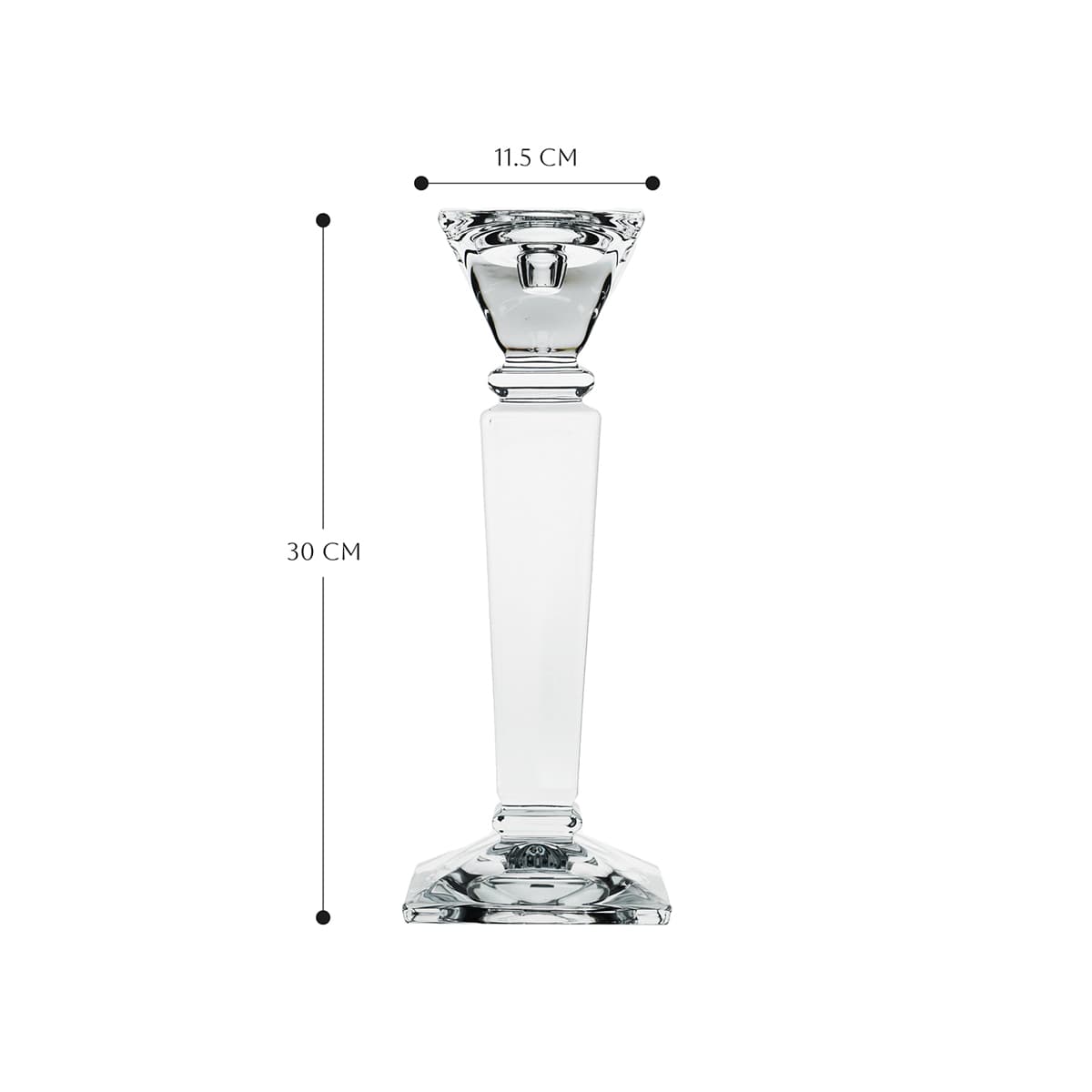 โบฮีเมี่ยน เชิงเทียนเสาสี่เหลี่ยมเกลี้ยงใหญ่ 30 ซม-3