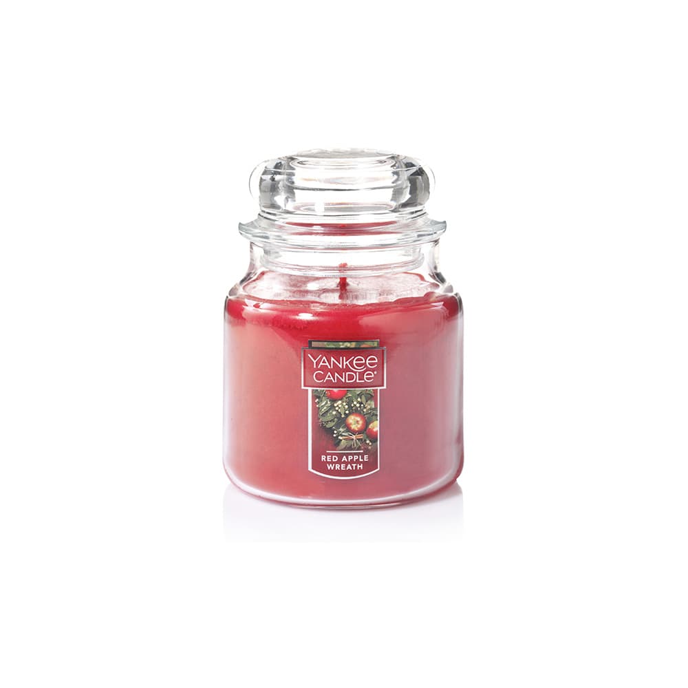 RED APPLE WREATH/104g,Candle