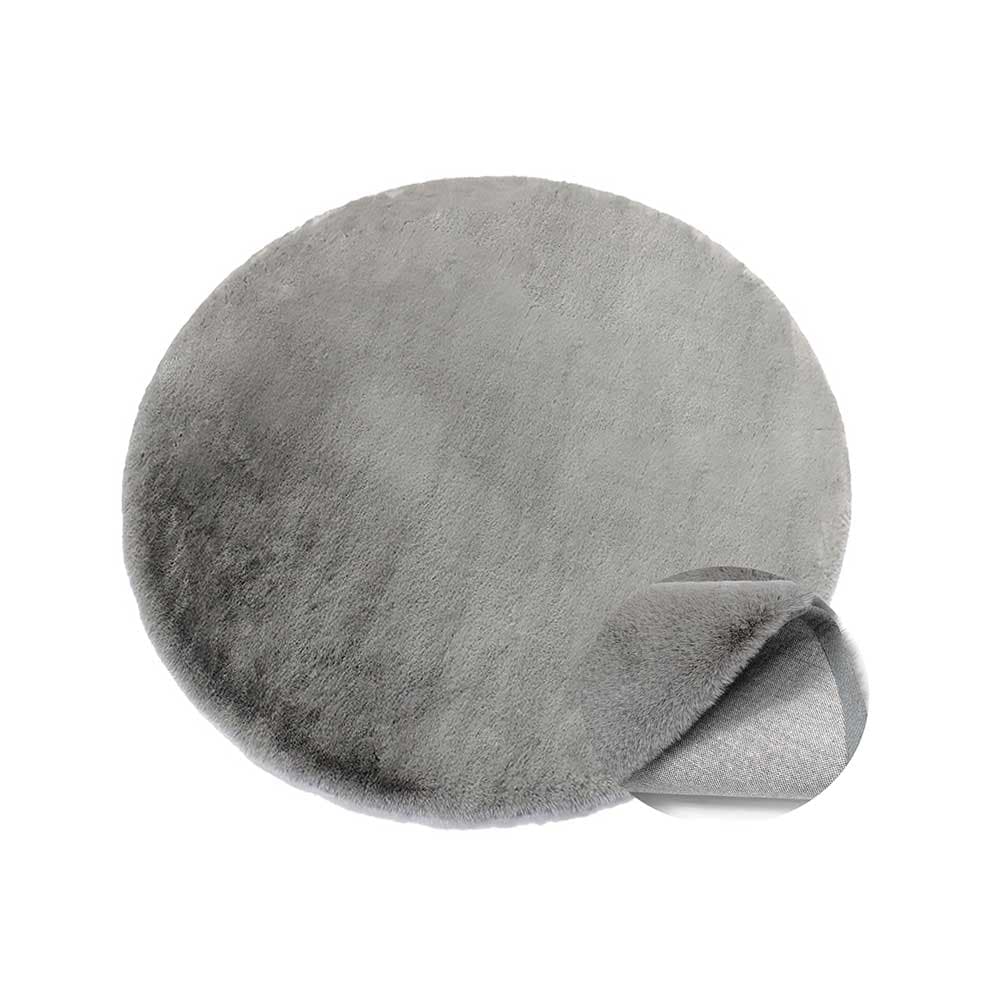 พรมวงกลม รุ่นแบมบี้ สีเทา/160 ซม.