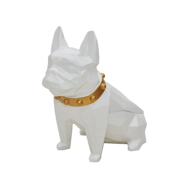 กล่องทิชชู่รูปสุนัข สีขาว