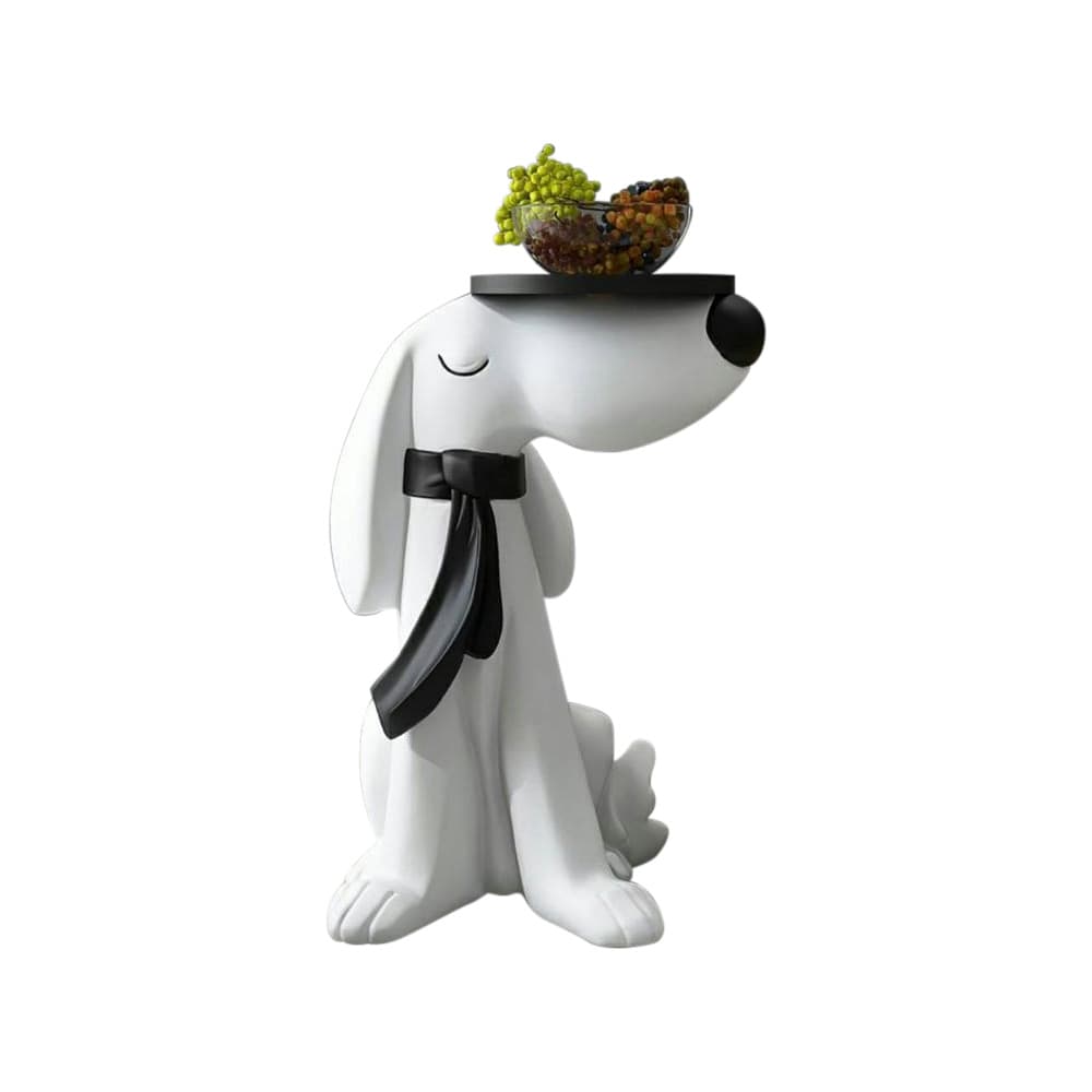 WHITE DOG LONG FACE TRAY