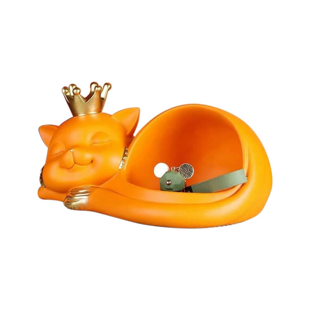 SLEEPING CROWN ORANGE CAT