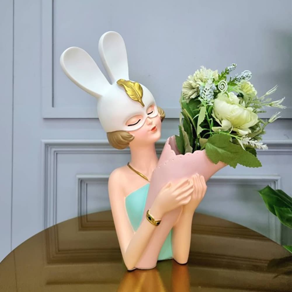 MASKED (G) GIRL VASE,Decorative