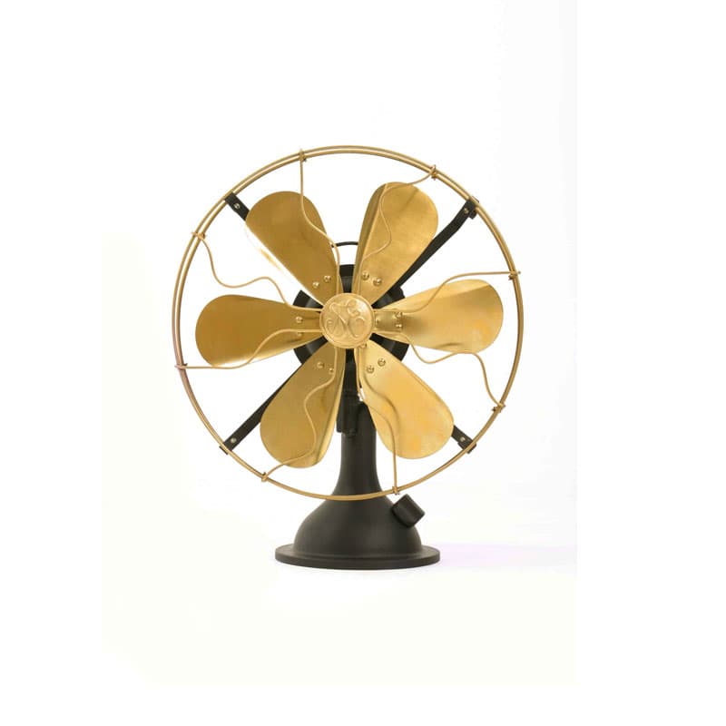 FS-121-B WIDE LEFT-RIGHT BLACK-GOLD /12",Table Fan