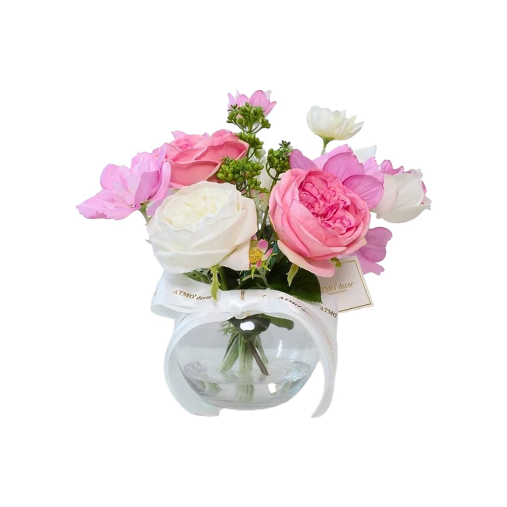 FLORAL ROSE COSMOS/25,แจกันดอกไม้ประดิษฐ์