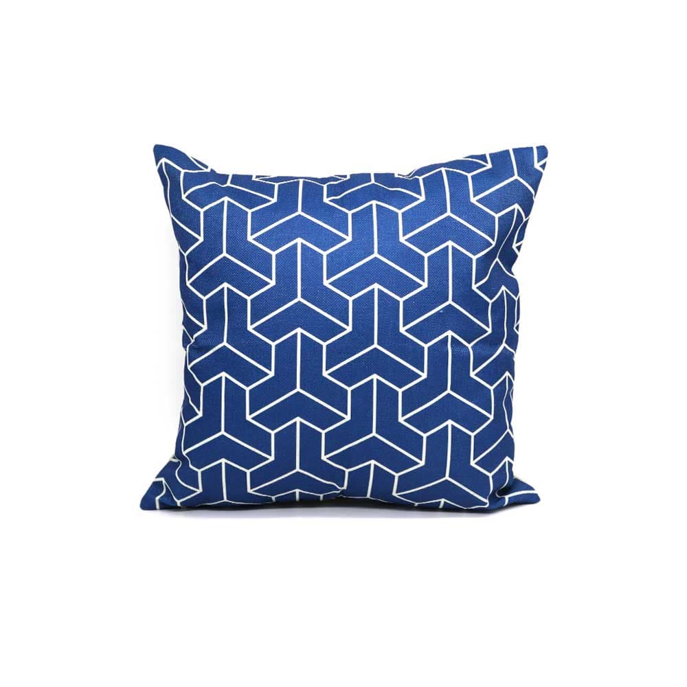 หมอนอิง ลายเรขาคณิตสไตล์ญี่ปุ่น 45x45 ซม.