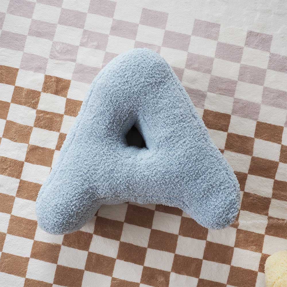 หมอนอิงตัวอักษร - A (สีฟ้า)