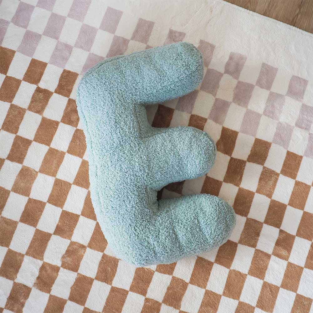 หมอนอิงตัวอักษร - E (สีเขียว)