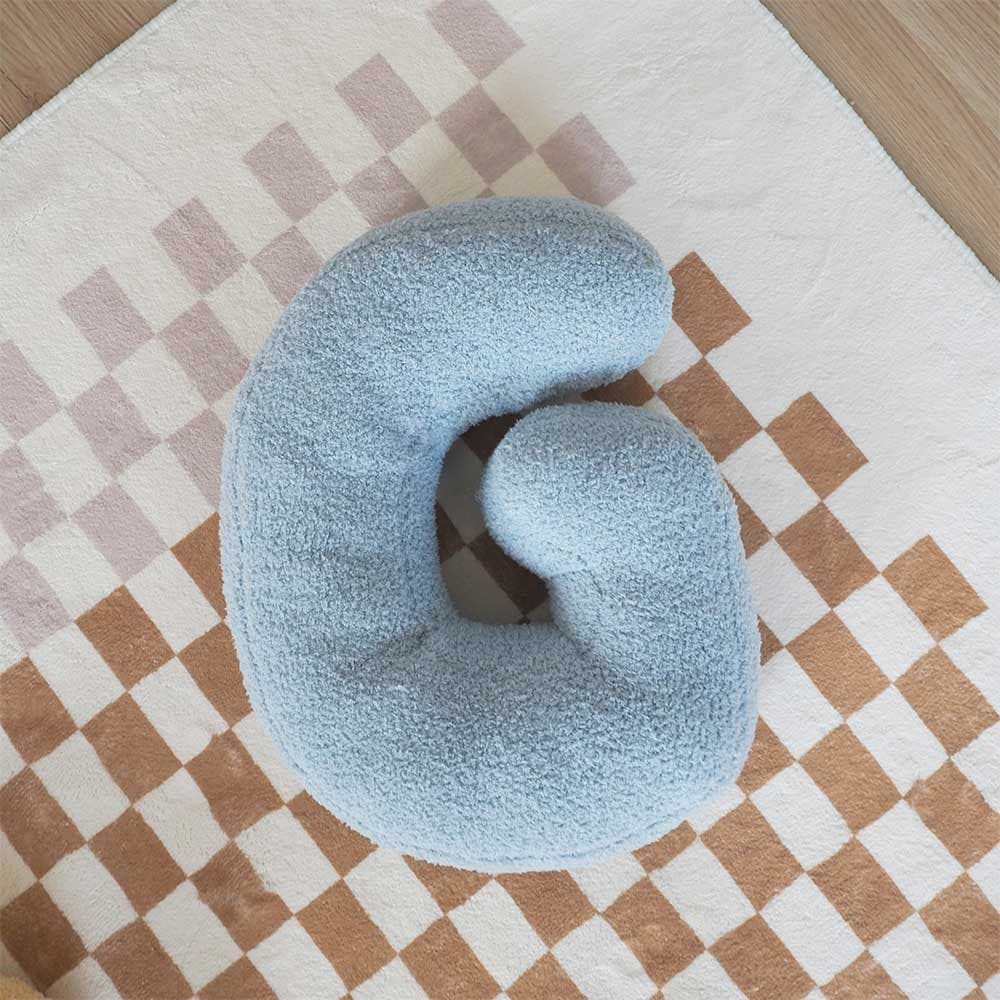 หมอนอิงตัวอักษร - G (สีฟ้า)