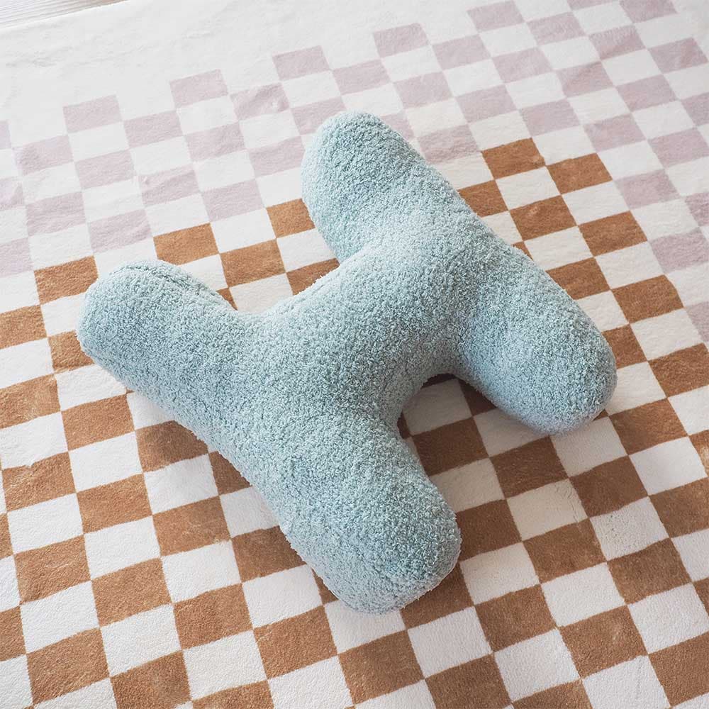 หมอนอิงตัวอักษร - H (สีเขียว)