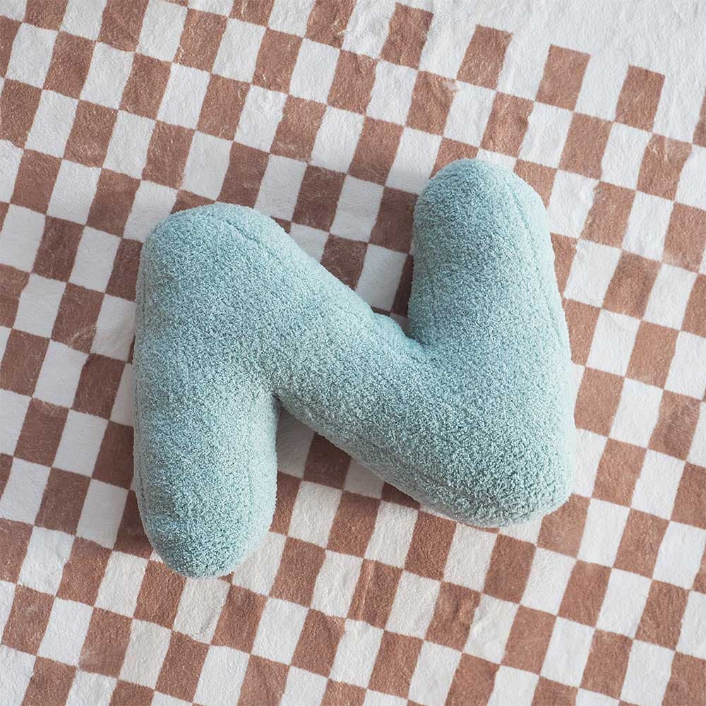 หมอนอิงตัวอักษร - N (สีเขียว)