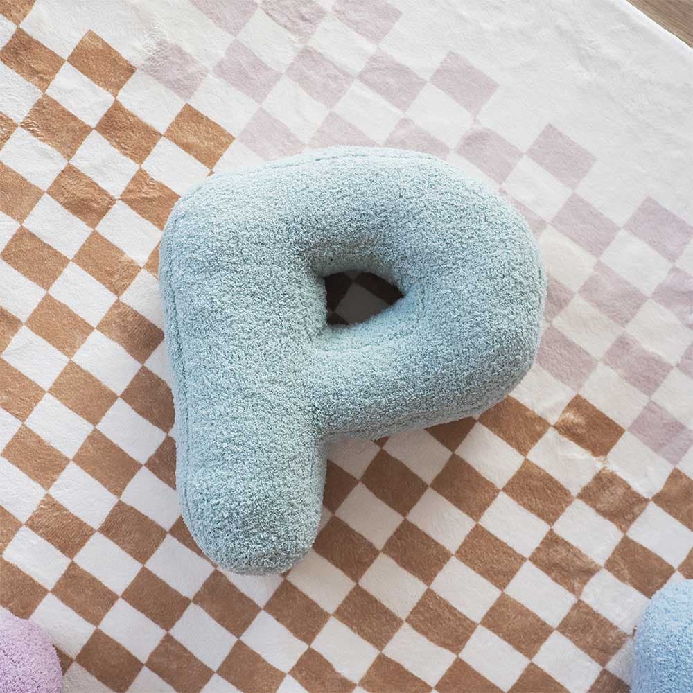 หมอนอิงตัวอักษร - P (สีเขียว)