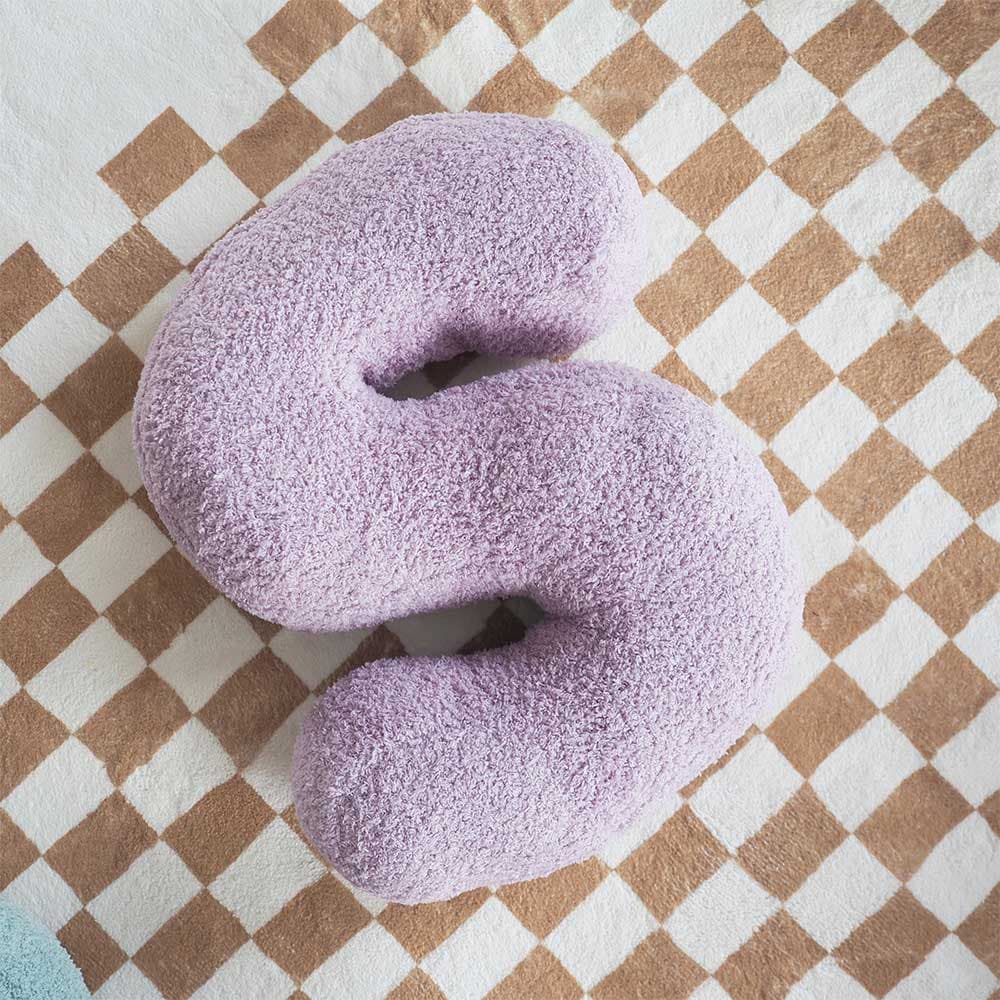 หมอนอิงตัวอักษร - S (สีม่วง)