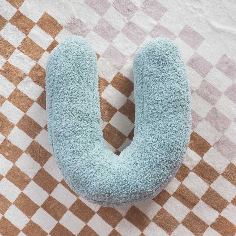 หมอนอิงตัวอักษร - U (สีเขียว)