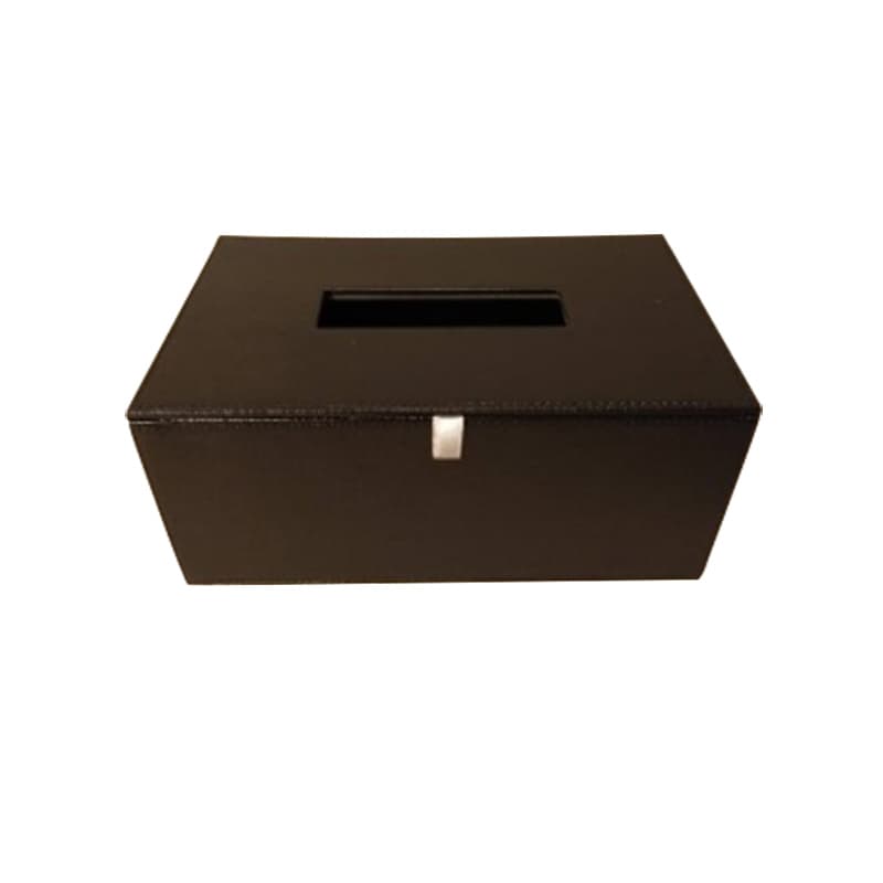 O17-273 กล่องทิชชู่ลายมุ้ง สีดำ ขนาดใหญ่