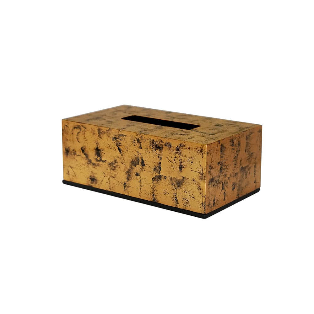 กล่องทิชชู่ทรงสี่เหลี่ยมผืนผ้า-สีทองเข้ม