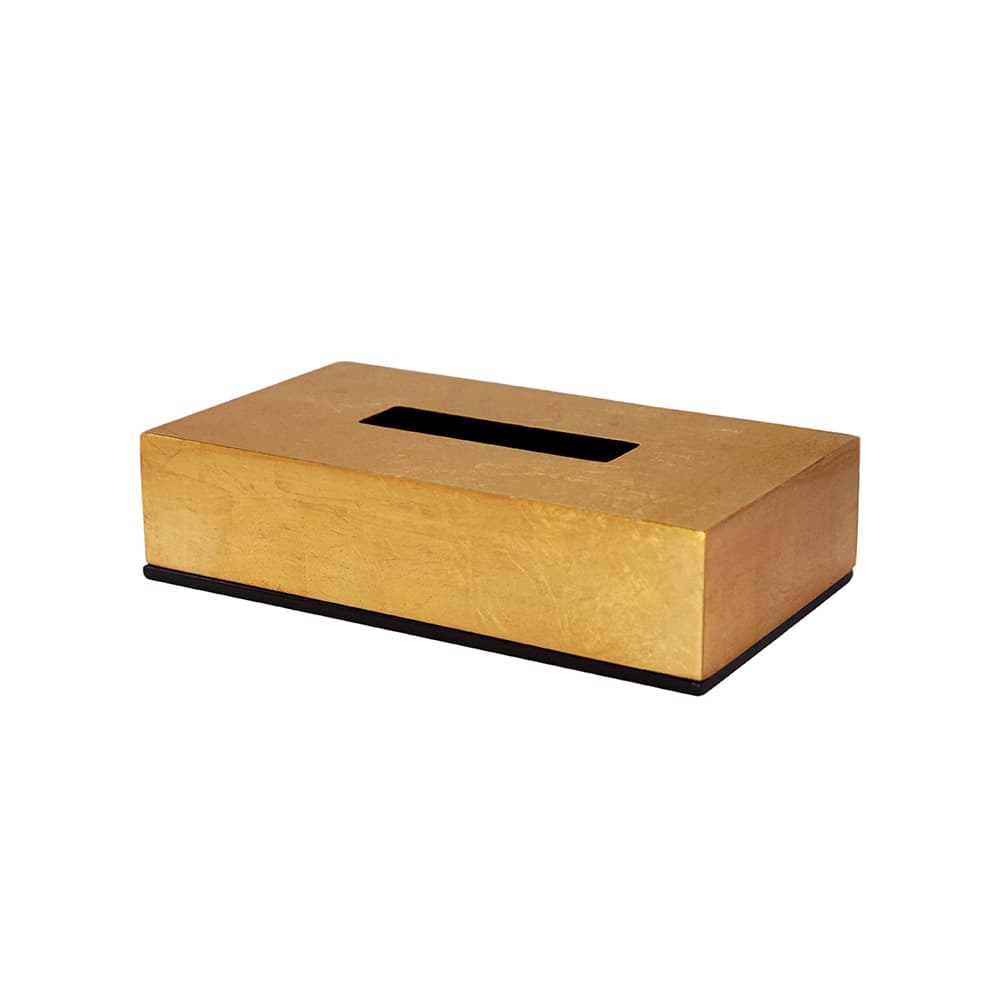 กล่องทิชชู่ทรงสี่เหลี่ยมผืนผ้า-สีทอง (เล็ก)