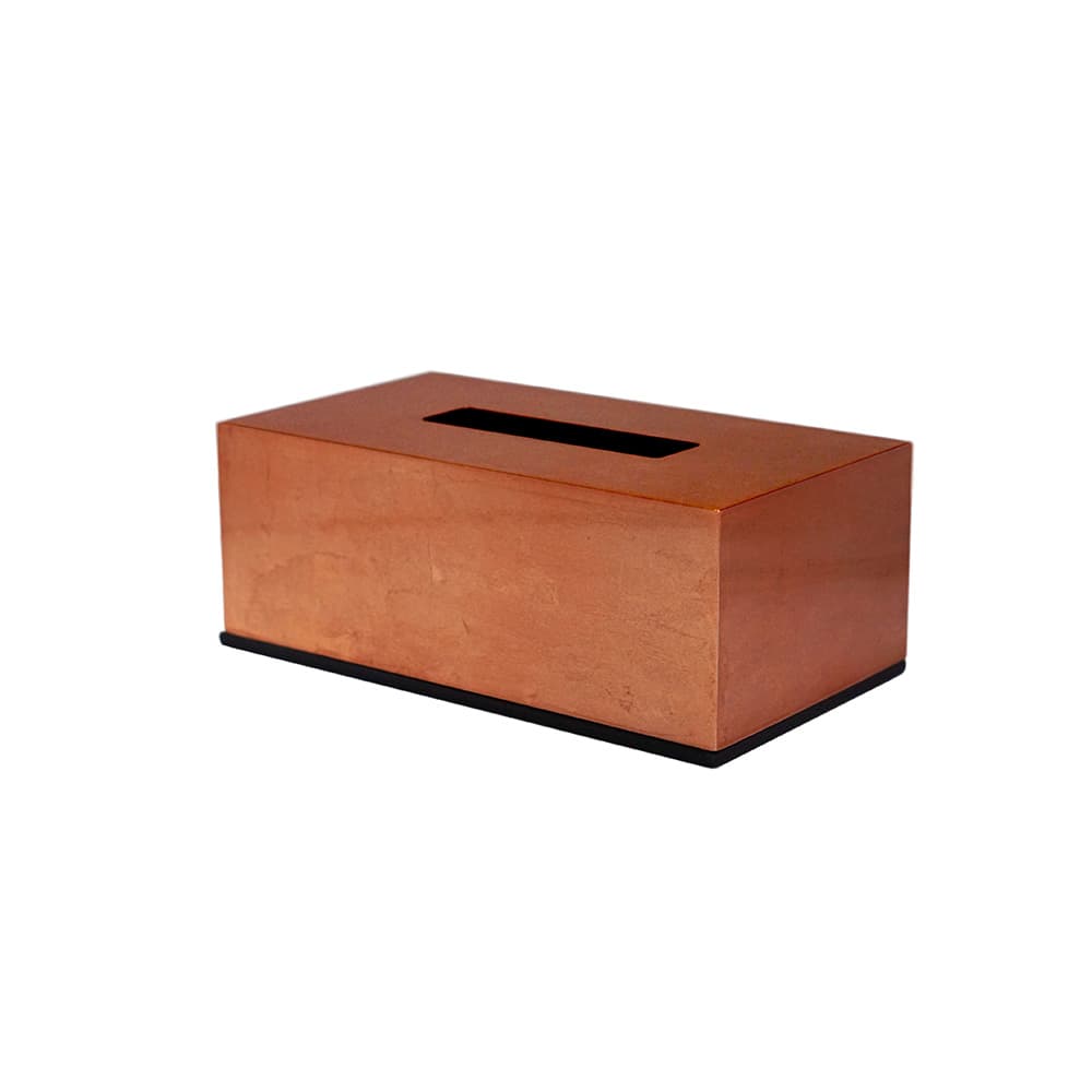 กล่องทิชชู่ทรงสี่เหลี่ยมผืนผ้า-สีพิ้งค์โกลด์