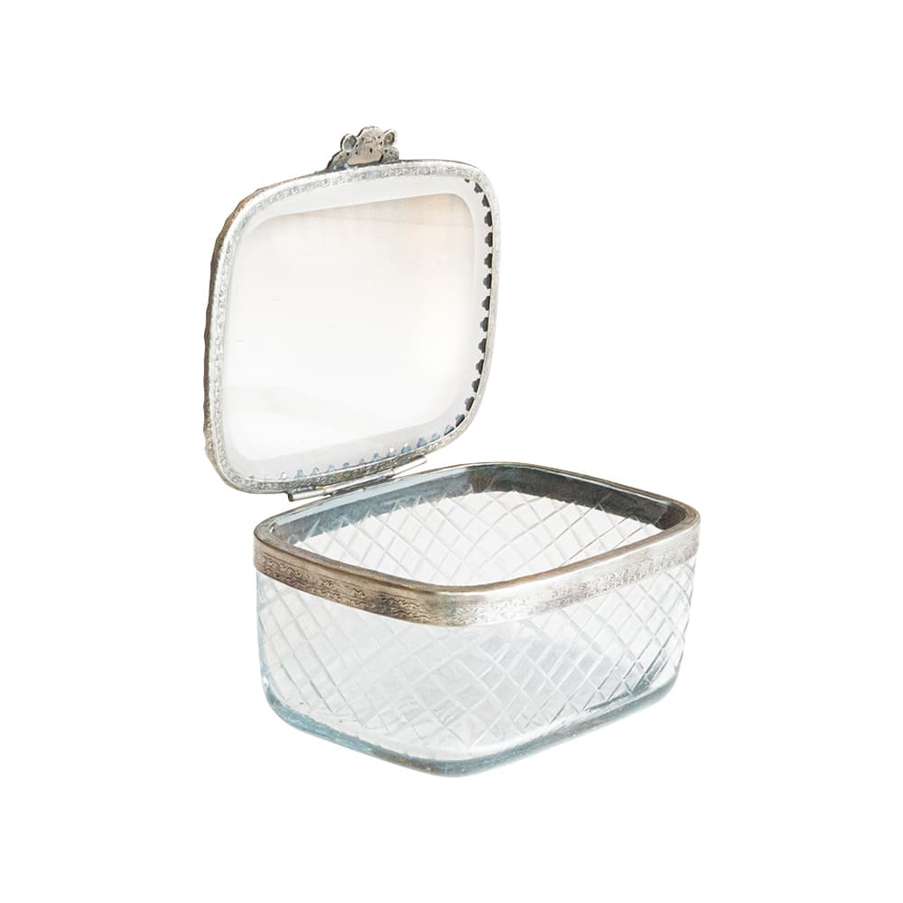 กล่องแก้วเจียระไน รุ่นเหลี่ยมมีฝาปิด-2