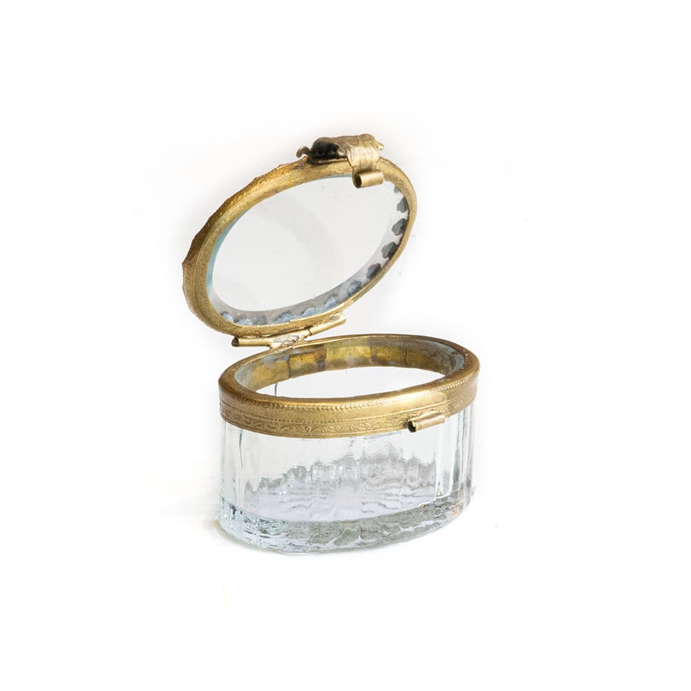 กระปุกแก้วเจียระไน รุ่นวงรีเล็กมีฝาปิด-2