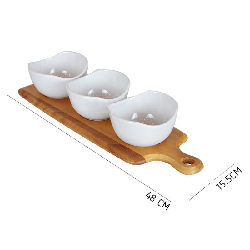 NT081 ที่เสิร์ฟ ถ้วย3ใบ /H10 CM-2