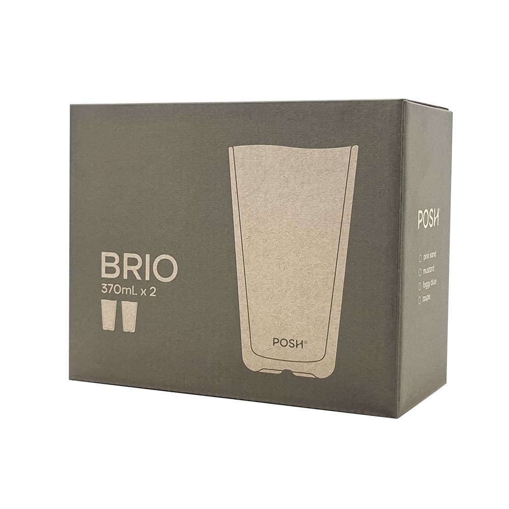 บรีโอ้ แก้วน้ำสีฟ้าไฮท์บอล 370 มล. แพ็ค2 -3